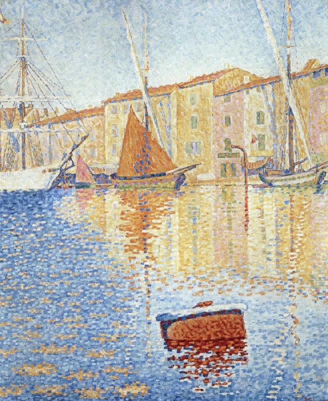 saint tropez the red buoy oil painting image